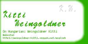 kitti weingoldner business card